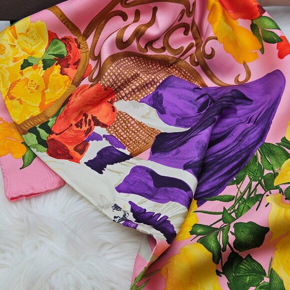 Gucci Exquisite Floral 33" Silk Scarf - Picture 11 of 17